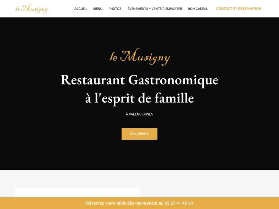 Réalisation Le Musigny - Wordpress