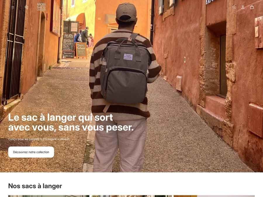 Réalisation Mon Sac à Langer - Shopify