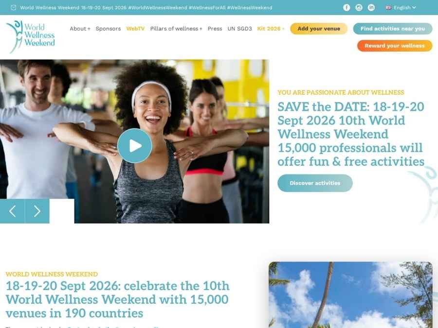Réalisation World Wellness Weekend - Wordpress